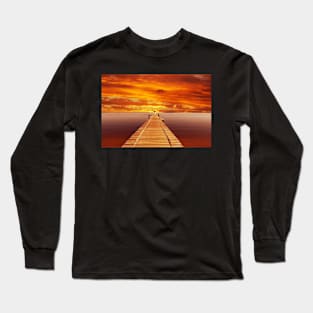 Solitude Sunset on the Lake Long Sleeve T-Shirt